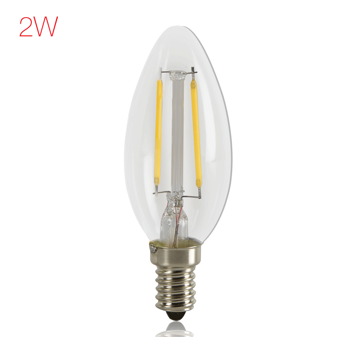 BrightFill LED Filament Candle - 2 W