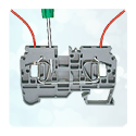 Phase/Neutral terminal block for termination of incoming and outgoing wires