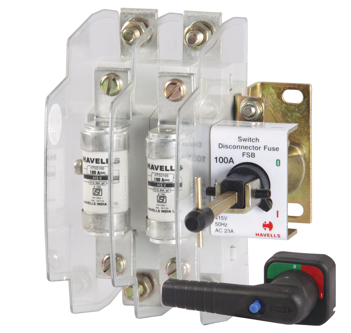 Kompact Switch Disconnector Fuse Unit , Double Pole with Bolted Type Fuse